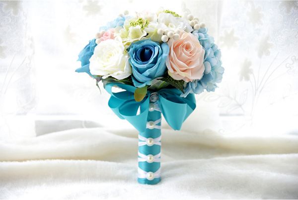 

artificial silk flowers wedding bouquet for bridal mariage party church garden bridal bouquets home decorations 2019