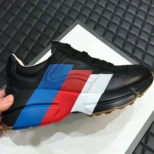 

2019 genuine leather fashion leisure shoes women sneakers four seasons lovers single shoes platform sneaker, Black