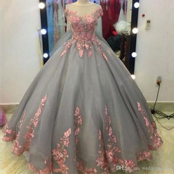 

платья quinceanera розовые кружевные аппликации с цветочным принтом серое бальное платье из тюля выпускные платья для особых случаев многоур, Blue;red
