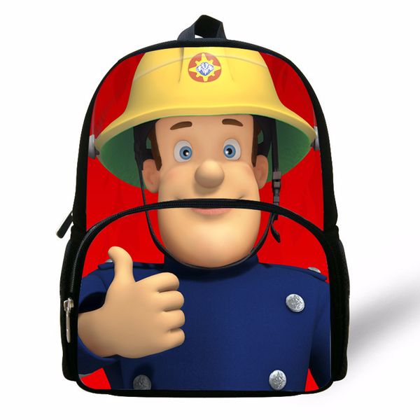 

16-inch children cartoon bag sam fireman printing backpack kids boys kindergarten infantil mini school bags for girls 2019