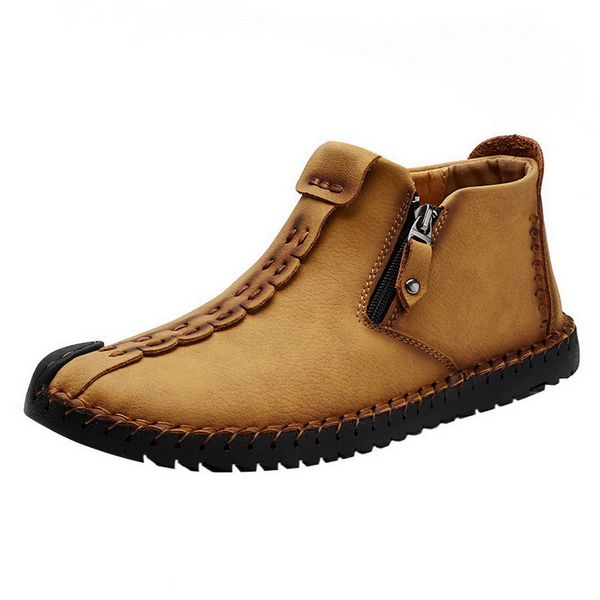 

wenyujh pu leather men casual shoes british style comfortable male fashion walking shoes brown black man soft flat footwear