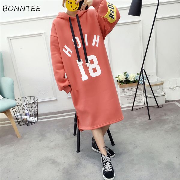 

толстовки зимы женщин с капюшоном thicker plus velvet letter printed сыпучие harajuku теплый корейский толстовка женская модные ulzzang пуло, Black