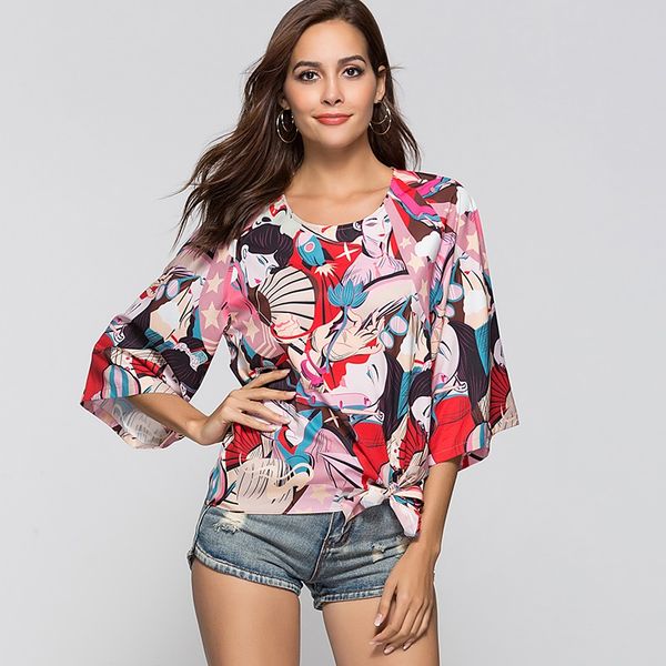 

summer vintage print korean style clothes plus size casual loose tee t shirt women t-shirt blusa tshirt 2019 streetwear, White