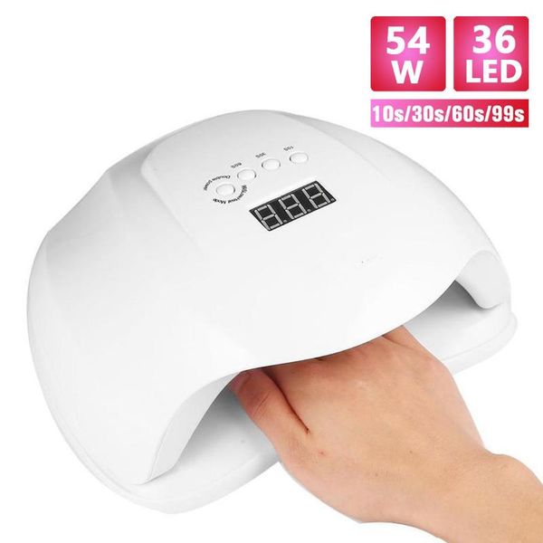 

new 54/36w uv led nail dryer gel polish curing lamp with bottom timer lcd display quick dry lamp for nails manicure tools