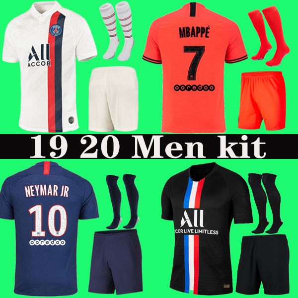 

maillot de foot 19 20 psg soccer jersey 2019 2020 mbappe icardi 4th paris sarabia marquinhos maillots de football shirt camisa men kit, Black