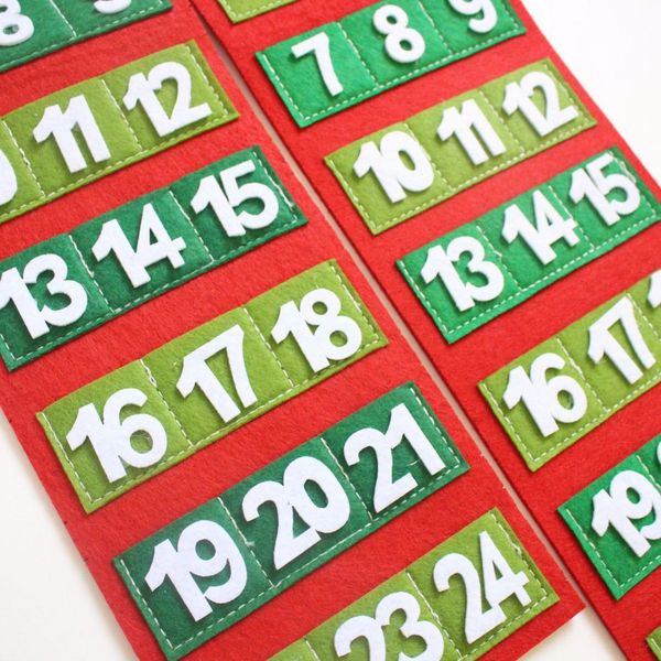 

creative non-woven pendant countdown calendar ornament christmas tree decoration/christmas festival tree calendar decoration