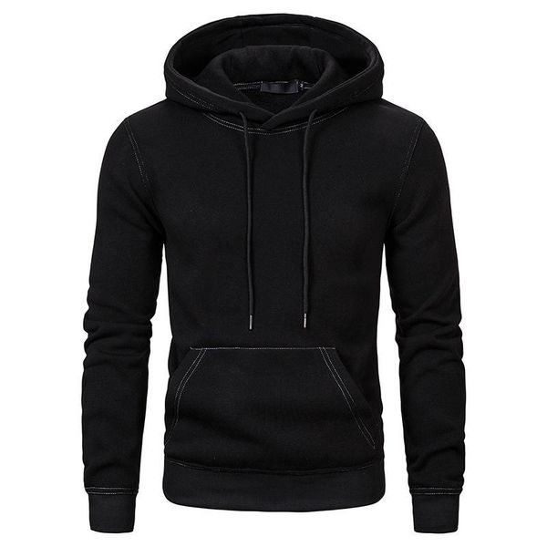 

мужские дизайнерские толстовки pure с длинным рукавом с капюшоном толстовки пуловеры мужчины вскользь фуфайки, Black