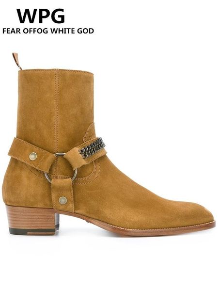 

new style golden men shoes mens western motorcycle boots shoes, Black