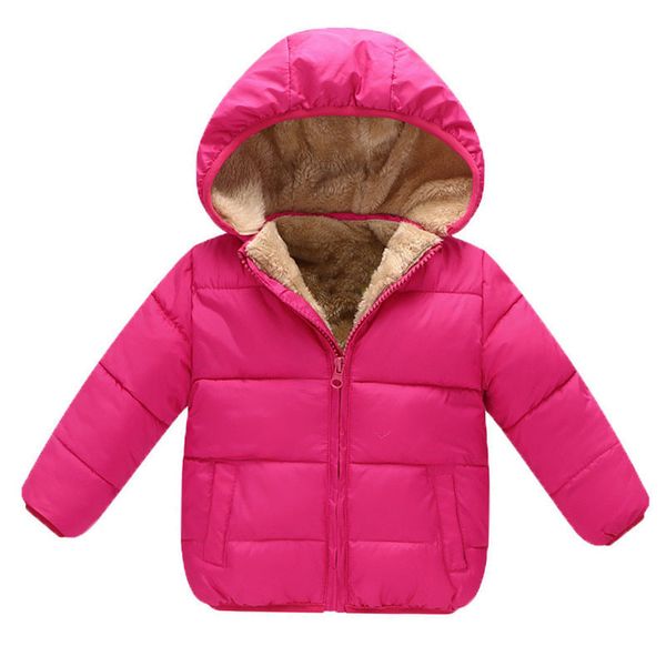 

children jacket outerwear boy girl autumn warm down hooded coat kids winter quilted jacket fashion girls wadded 2-10t, Blue;gray