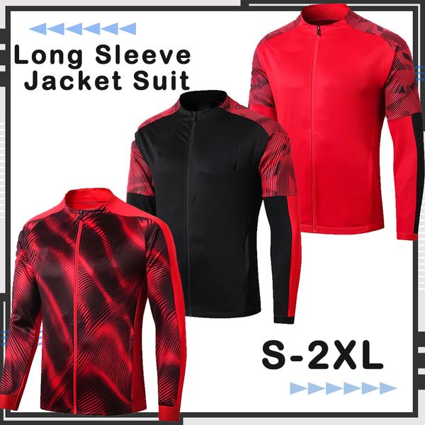

thailand ac milan tracksuit survetement jacket set 19 20 training suit calhanoglu long sleeve soccer jacket sportswear tracksuit, Black