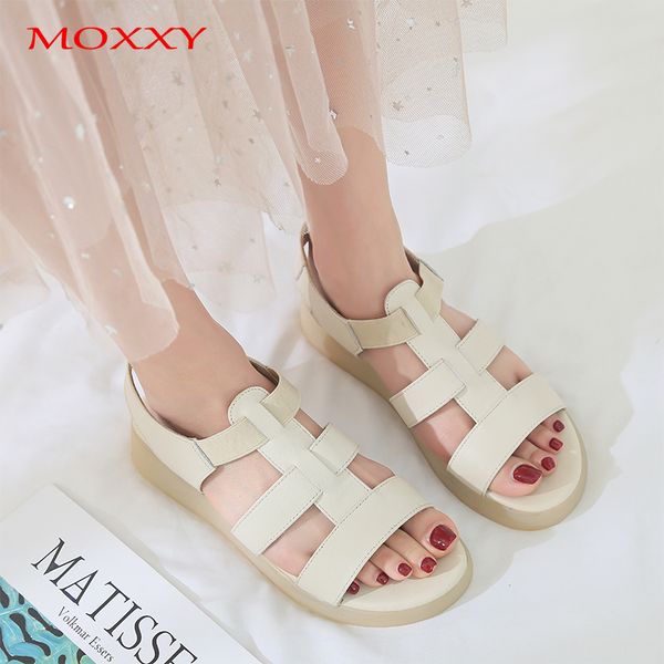 

summer 2020 women sandals platform black white wedges heel causal slides shoes cross strap leather dame sandals de mujer zapatos