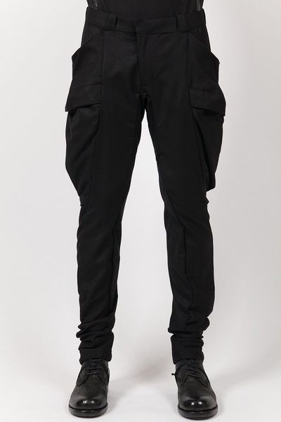 

27-44 2018 men's clothing gd hair stylist fashion street thin woolen fabric tooling pocket casual pants plus size costumes, Black