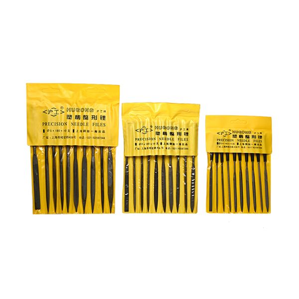 

10 pcs set half round round square taper triangle precision needle file set