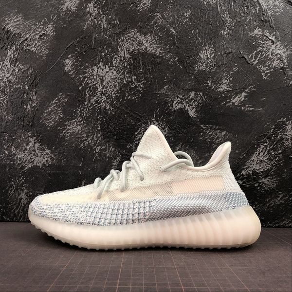 

v2 cloud white non-reflective sneakers kanye sneaker west running shoes trainer youth kids men women trainers real boots fw3043