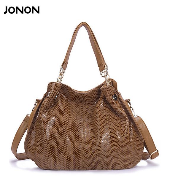

jonon leather handbags women's snake bag famous brands fashion purse women messenger bags tote bag