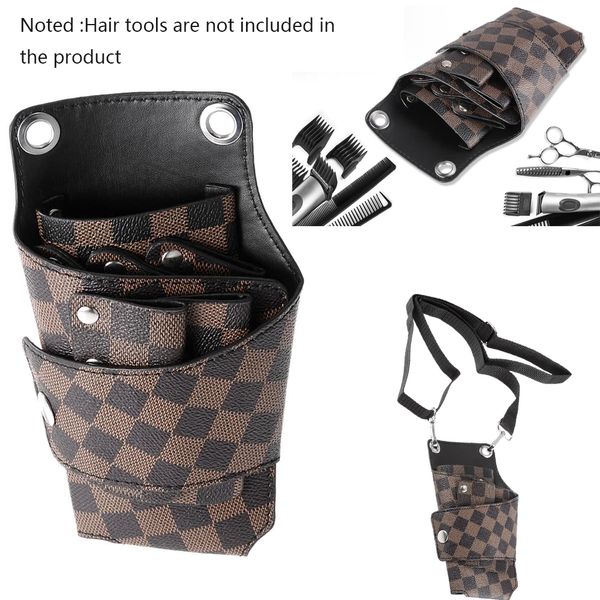 

hair scissor holster bag clips pu leather for hairdressing barber salon hair cutting pouch holder case with waist shoulder belt
