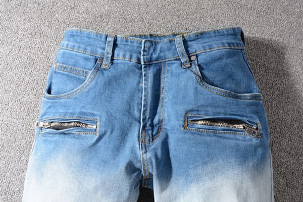 

new style famous jeans classi straight fit biker casual trousers cowboy famous brand zipper designer mens designer all size 29-40, Blue
