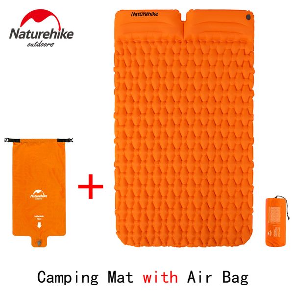

naturehike lightweight moisture-proof air mattress nylon tpu inflatable mattress camping mat for 2person nh19z055-p nh19z013-p