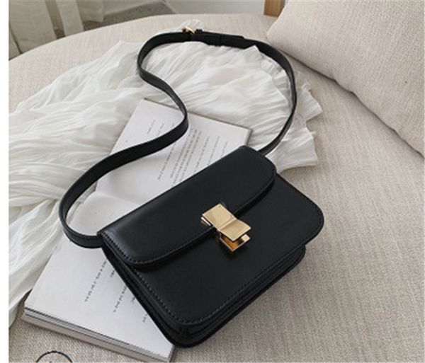 

2019 ins retro tofu box-это новая корейская версия ins, Black;brown