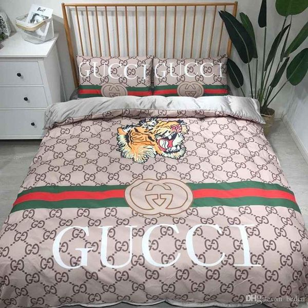 

wholesale-new fashion bedding set 4pcs 3pcs duvet cover sets soft polyester bed linen flat bed sheet set pillowcase home textile drop ship