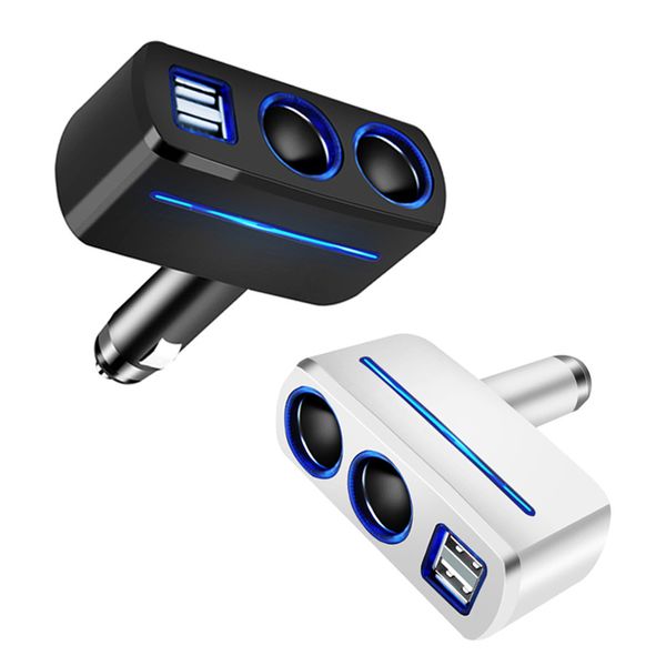 

new universal car auto cigarette lighter dual usb charger socket power adapter 2.1a/1.0a 80w splitter charger 12-24v