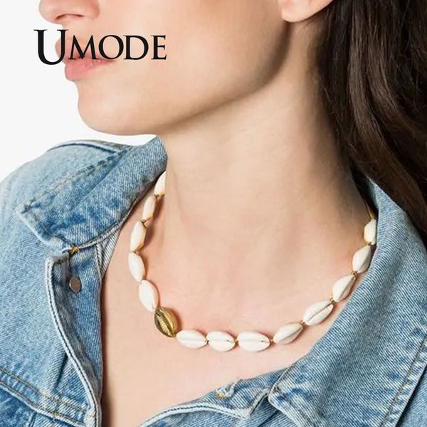 

umode boho trendy fashion cowrie necklace women chic friendship statement collier femme vintage jewelry gift dropshipping pn0688, Silver