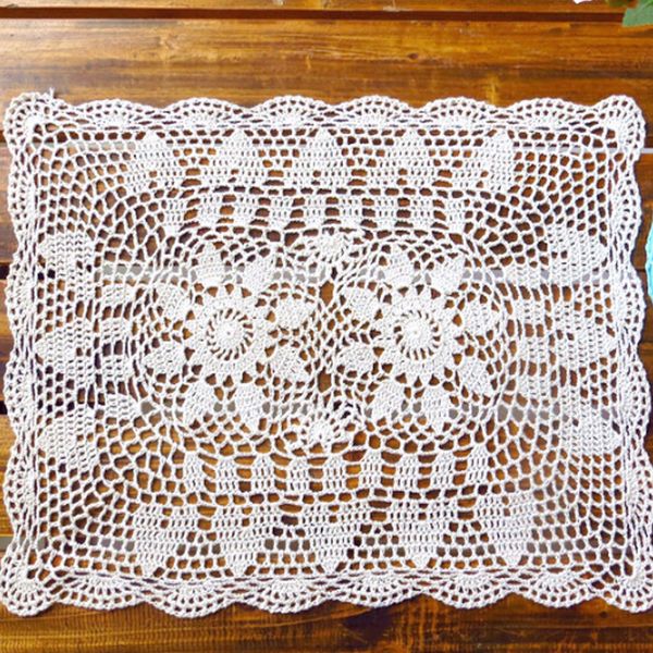 Table Mat Sofa Arm Towel Handmade Crochet Hook Flower Lace