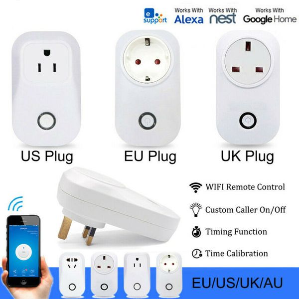 

2019 wireless smart plug wifi sockets power socket for amazon alexa/google home