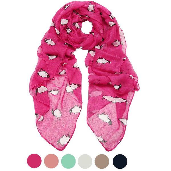 

emale 2019 scarves silk beach dress scarf women lady penguin print shawl voile rectangle scarf scarves jan7, Blue;gray