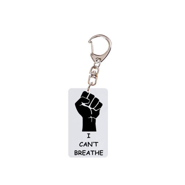

luxury keychains i cant breathe buckle little monster model handmade keychain leather stylish key buckle 15 color options, Silver
