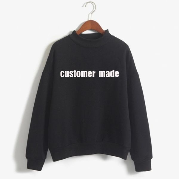 

women sweatshirt customize made 4044-wy12, Black