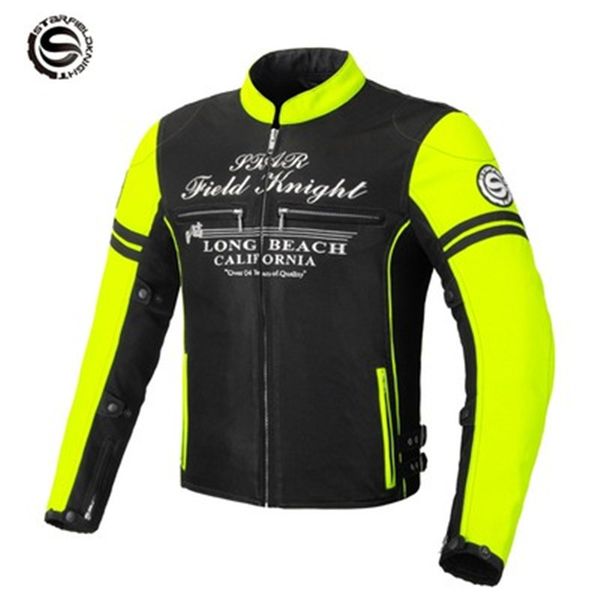 

how-yes sfk new motorcycle breathable jacket motorcross protector jacket summer fall-proof white gray green m-3xl