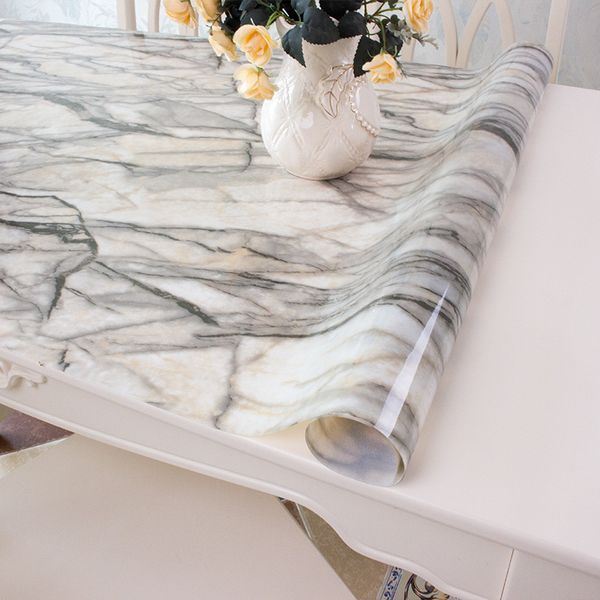 

1.0mm tablecloth printing marble pvc table mat kitchen crystal plastic waterproof tablew household oilproof cloth