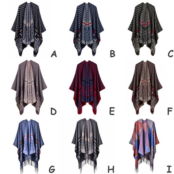 

women cross wave pattern long blanket scarves shawl bohemian lolita ladies warm soft wrap scarf fashion charm stole cape poncho beach party, Blue;gray