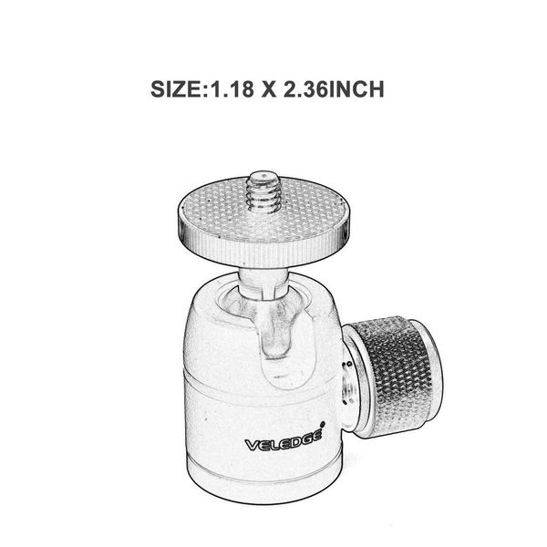 

vd-m0a luminum mini tripod ball head ballhead with 1/4