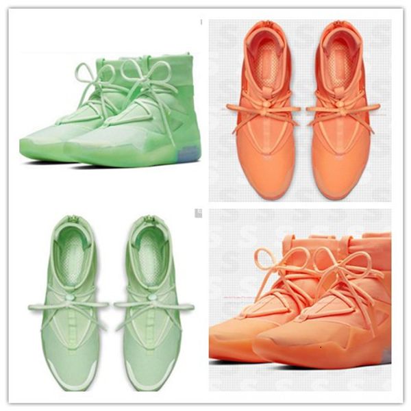 

2019 new fashion gao bang fear of god 1 mens basketball shoes good quality orange green comfortable breathable sports sneakers size 40-46