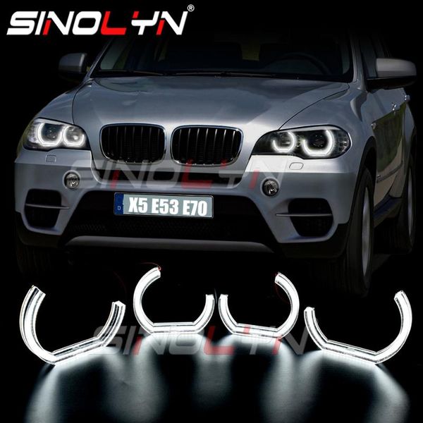 

sinolyn angel eyes for x5 e53 pre facelift xenon/e70 xenon headlight led daytime running lights turn signal switchback light
