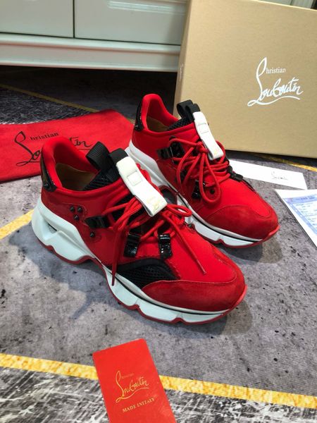 

dhl 2020 platform stylish casual sports couple shoes retro mountaineering running basketball shoes vacuum two-color04, Red;white