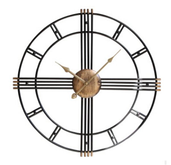 

vintage iron wall clock creative european metal retro wall clocks antique style home living room decorative watch 50cm 60cm wholesale