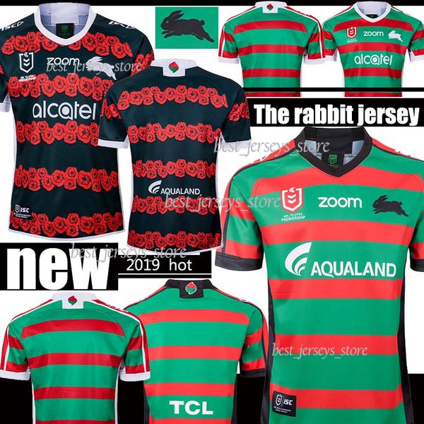 

Thai New 2019 2020 South Sydney Rabbitohs football shirt 18 19 20 ANZAC rugby Jerseys shirt Australia rugby shirts