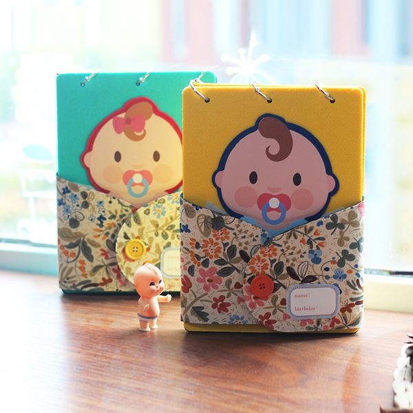 

baby kids blank cover album diy paper diary hand -painted memory book p album scrapbook for children