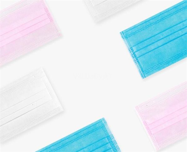 

disposable mask three layers of black/white/pink anti fog dust party mask black haze pollen breathable mask