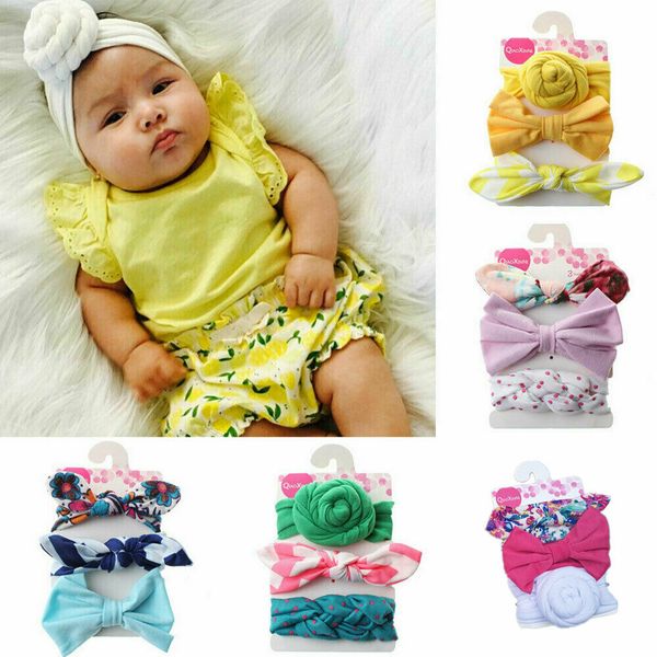 

6 styles baby girl accessories focusnorm new baby girl newborn print bowknot headbands cute kids hair band headwear 3 pcs, Slivery;white