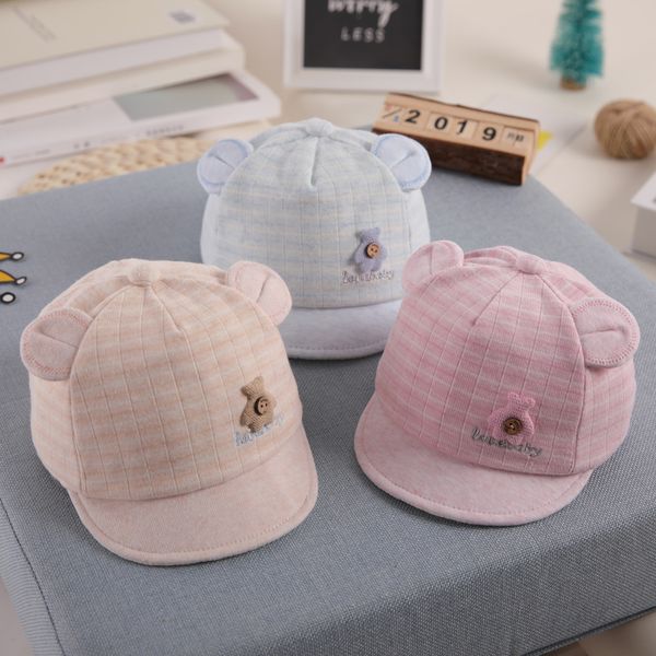 

baby hat spring and autumn cap baby cotton shade wild korean tide, Yellow