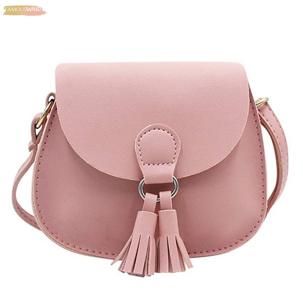 

ljl cute cat tassel shoulder bag small mini coin purse messenger bag crossbody satchel for kids girls, color d pink 4.7x3.9