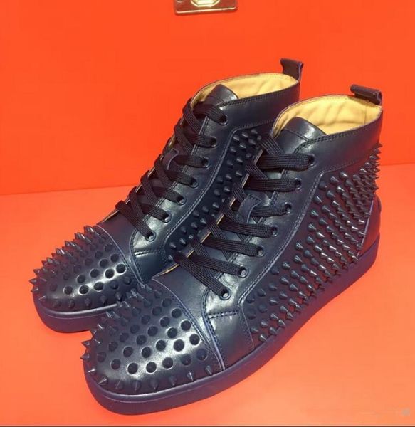 

вокое каево заклепки ип вокий веѬ нађѬална кожа кѬоовки женин, Black