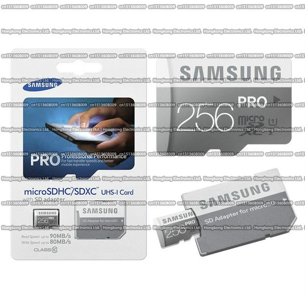 

1 шт 32GB / 64GB / 128GB / 256GB Samsung PRO Micro SD карты карты Class10 / Tablet PC TF С10 / смартфон карты памяти