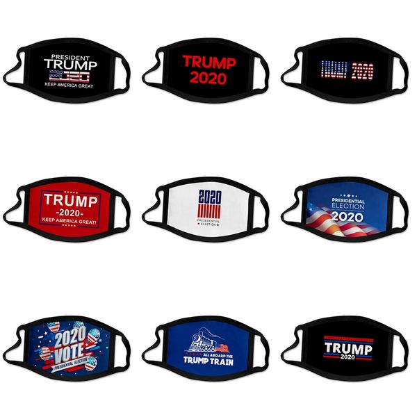 

дизайнер trump маска многоразового защитные рм2,5 фильтр печать mouth маска анти пыль маска ветрозащитного рот муфельной 84 стили damon04 #, Black