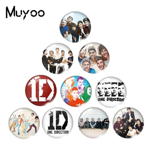 

2019 new one direction class cabochon round hand craft jewelry band members logo dome cabochons, Crystal