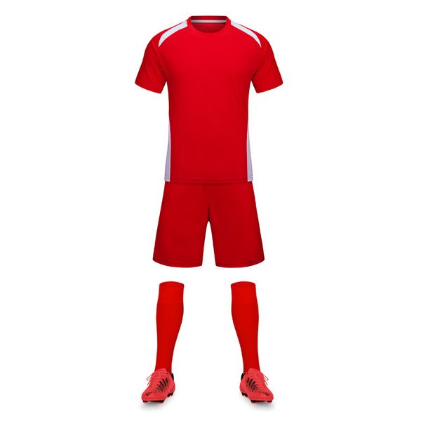 

men blank double-sided football team uniforms kits sports clothes tracksuits personality customized football sets with shorts c03-40, Blue;black
